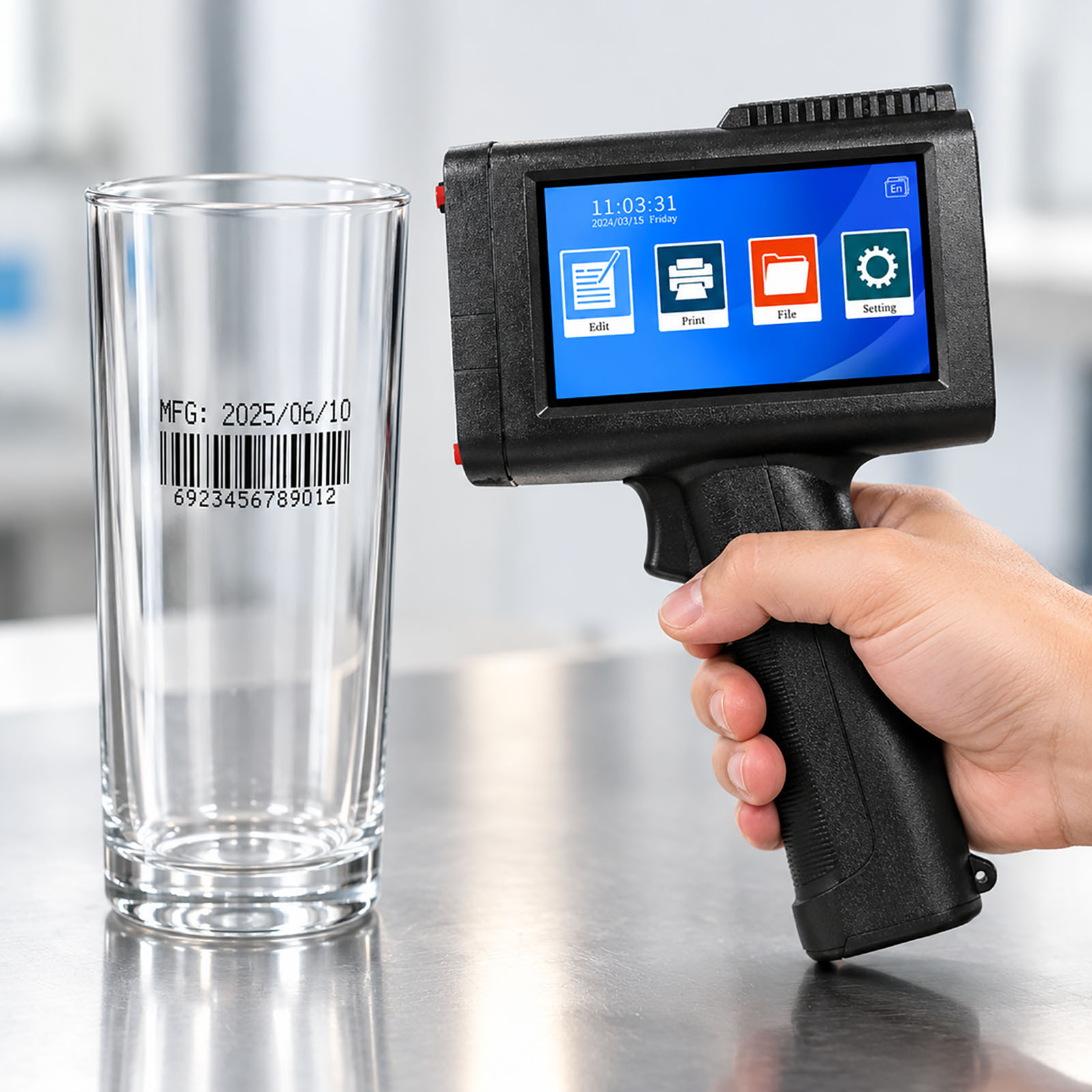 ZM-C13 12.7mm Handheld Inkjet  - Barcode Printer 评论和价格
