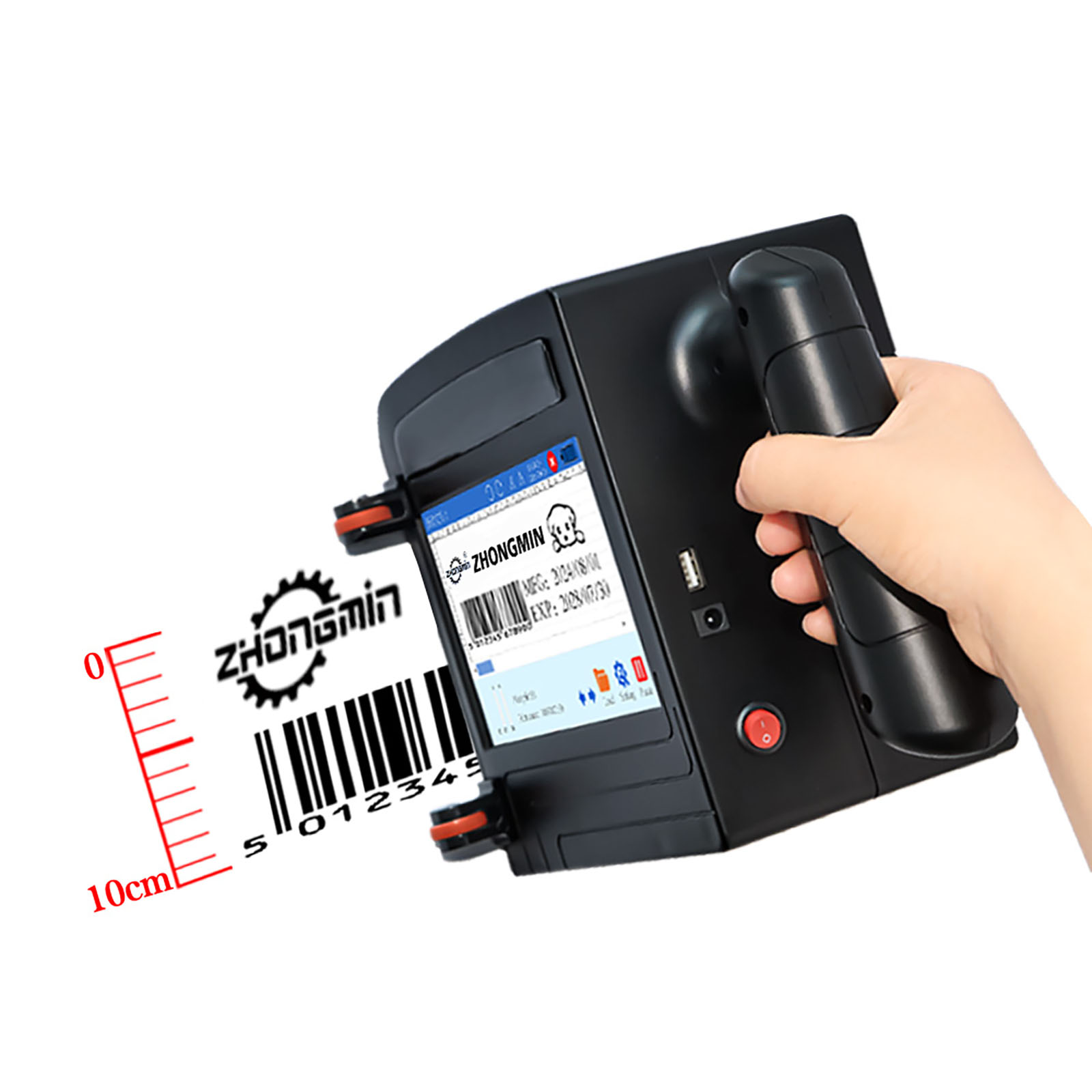 ZM-C100 10CM Portable Handheld - Barcode Printer 评论和价格