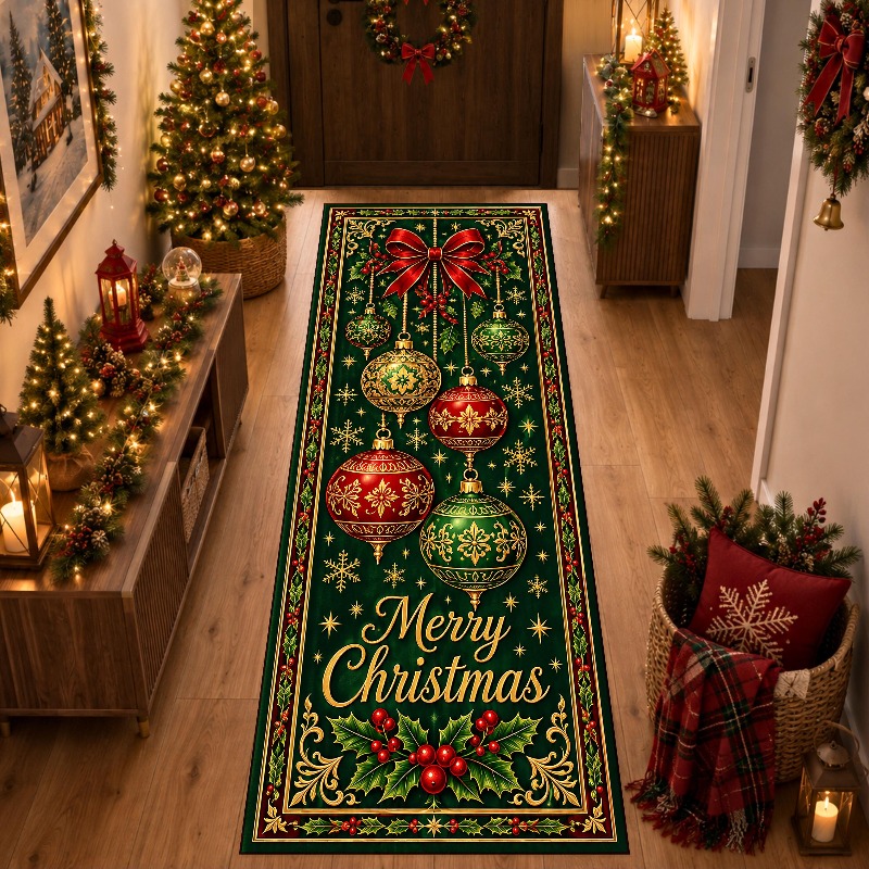 Xmas Bauble Print Runner Rug P - Commercial Fabric Printing Machine 评论和价格